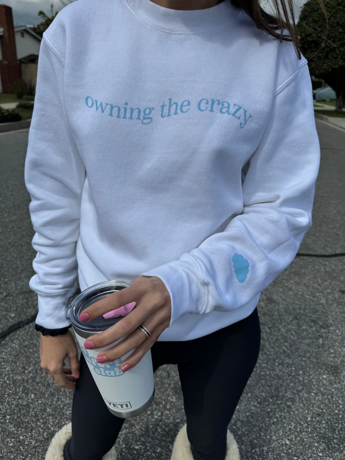 “owning the crazy” crewneck